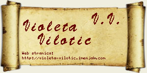 Violeta Vilotić vizit kartica